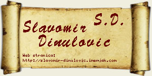 Slavomir Dinulović vizit kartica